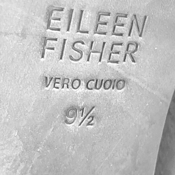 Eileen Fisher Vero Cuoio Purl Stretch Sock Bootie Heels – Size 9.5 - Picture 11 of 15